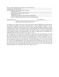 Form 103A Notice of Appeal - Minnesota (English/Hmong), Page 2