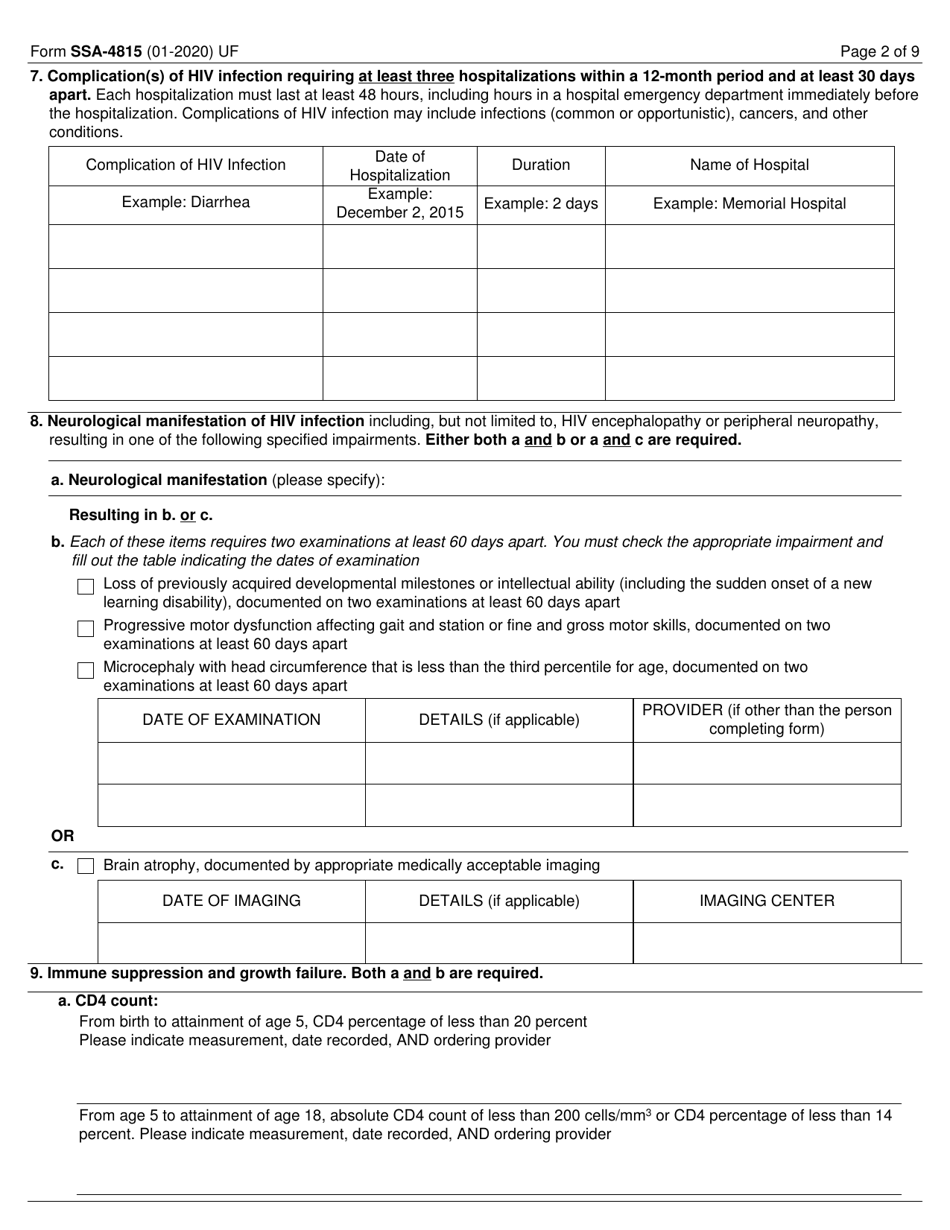 Form SSA-4815 Petition for Authorization to Charge and Collect a Fee for Services Before the Social Security Administration, Page 2