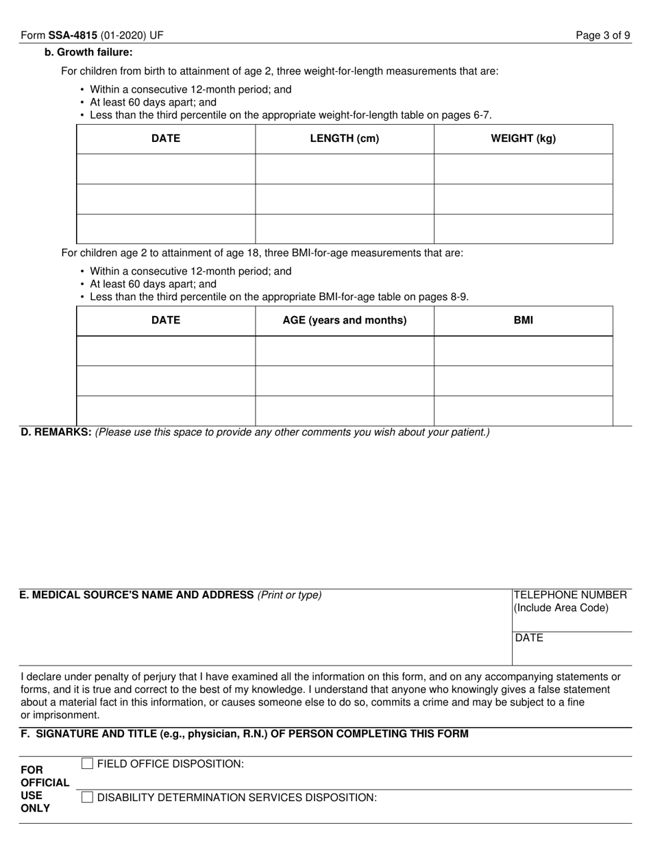 Form SSA-4815 Petition for Authorization to Charge and Collect a Fee for Services Before the Social Security Administration, Page 3