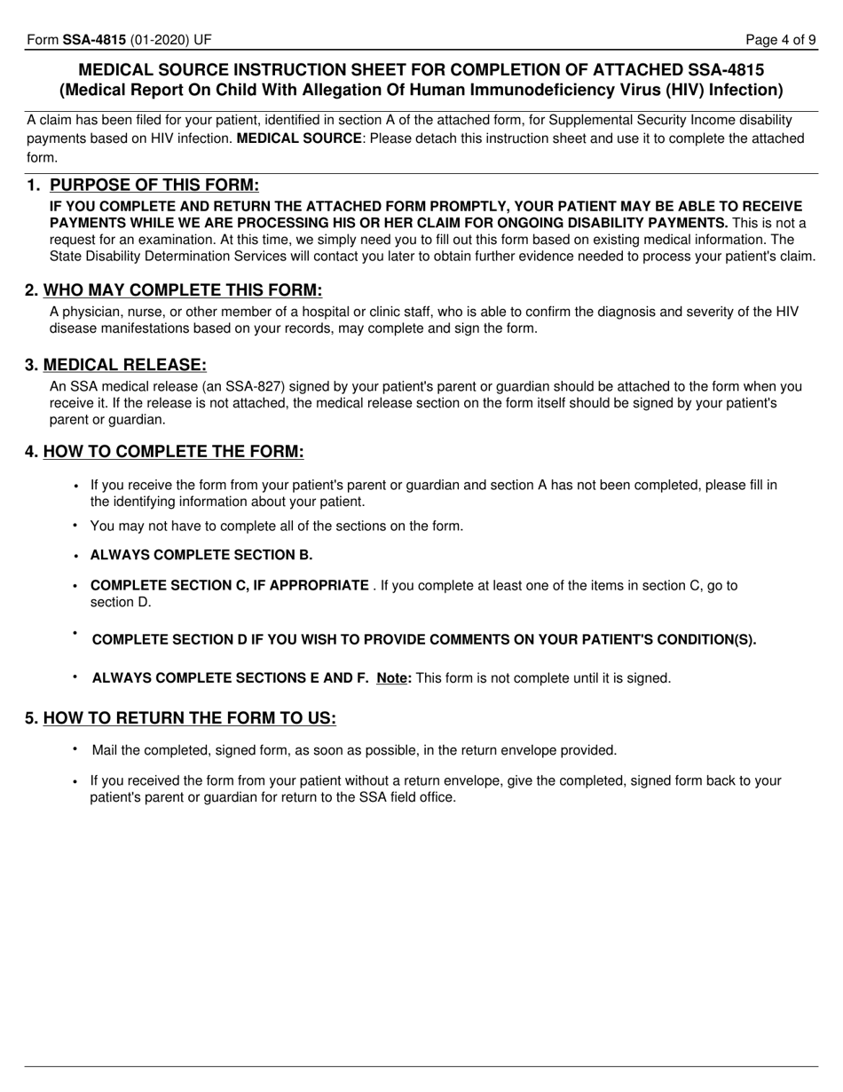 Form SSA-4815 Petition for Authorization to Charge and Collect a Fee for Services Before the Social Security Administration, Page 4