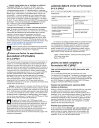 Instrucciones para IRS Formulario 943-X (PR) Ajuste a La Declaracion Federal Anual Del Patrono De Empleados Agricolas O Reclamacion De Reembolso (Puerto Rican Spanish), Page 5