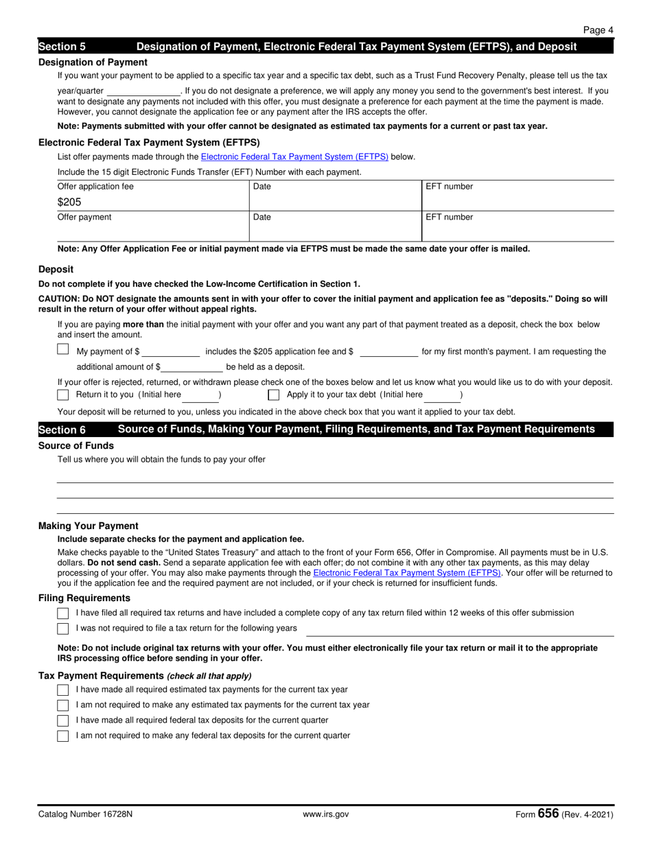 IRS Form 656 Offer in Compromise, Page 5