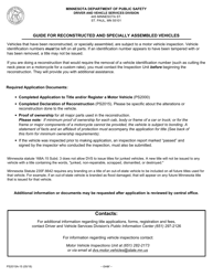 Form PS2015A-15 Declaration of Reconstruction/Special Assembly - Minnesota, Page 3