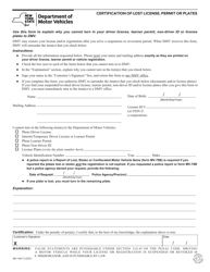 Form MV-1441.3 Download Fillable PDF or Fill Online Certification of ...