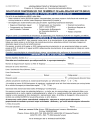 Document preview: Formulario UIA-1069A-S Solicitud De Compensacion Por Desempleo De Asalariados Mixtos (Meuc) - Arizona (Spanish)