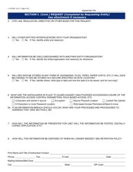 Form J-119 Data Sharing Request/Agreement - Arizona, Page 3