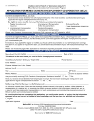 Form UIA-1069A Application for Mixed Earners Unemployment Compensation (Meuc) - Arizona