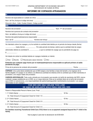 Document preview: Formulario CCA-1021A-S Informe De Copagos Atrasados - Arizona (Spanish)
