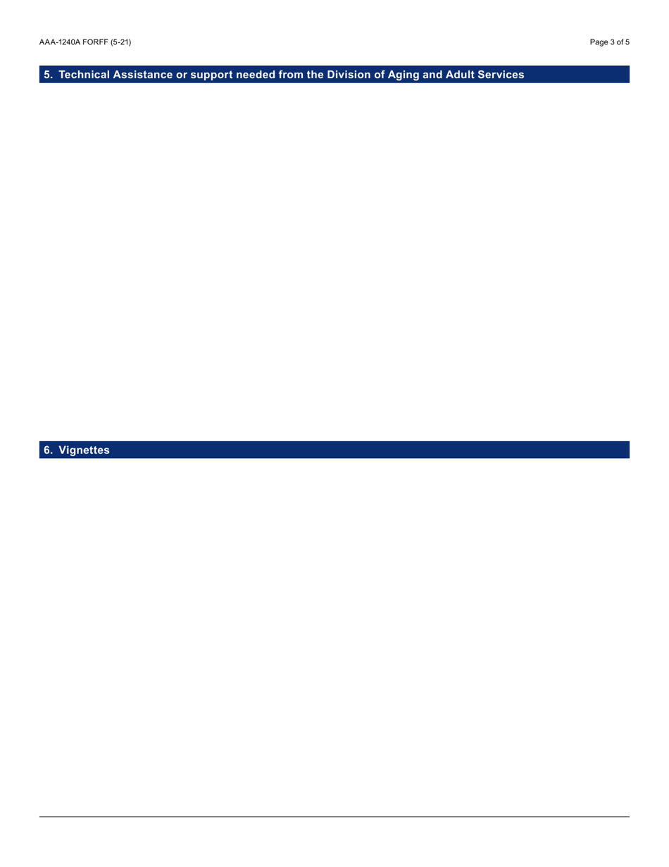 Form AAA-1240A Disease Prevention and Health Promotion Services Quarterly Summary Report - Arizona, Page 3