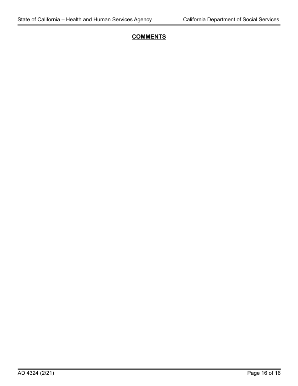 Form AD4324 Adoption Questionnaire I - California, Page 16