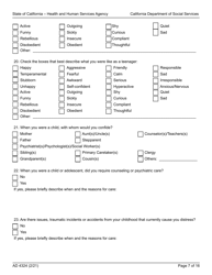 Form AD4324 Adoption Questionnaire I - California, Page 7