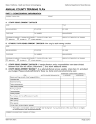 Form GEN1031 Annual County Training Plan - California, Page 3