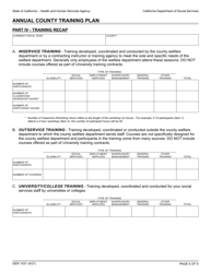 Form GEN1031 Annual County Training Plan - California, Page 5