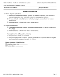 Form LIC9106A &quot;Plan of Operation/Program Statement - Short-Term Residential Therapeutic Program&quot; - California, Page 11