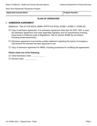 Form LIC9106A &quot;Plan of Operation/Program Statement - Short-Term Residential Therapeutic Program&quot; - California, Page 16