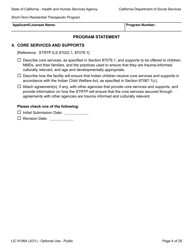 Form LIC9106A &quot;Plan of Operation/Program Statement - Short-Term Residential Therapeutic Program&quot; - California, Page 28