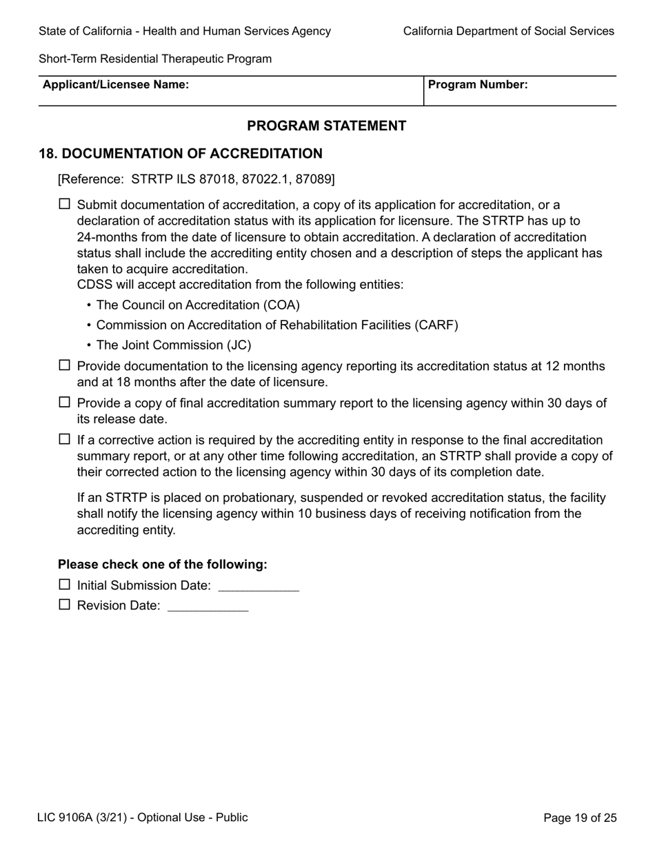 Form LIC9106A Plan of Operation / Program Statement - Short-Term Residential Therapeutic Program - California, Page 43