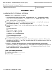 Form LIC9106A &quot;Plan of Operation/Program Statement - Short-Term Residential Therapeutic Program&quot; - California, Page 44
