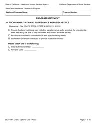 Form LIC9106A &quot;Plan of Operation/Program Statement - Short-Term Residential Therapeutic Program&quot; - California, Page 45