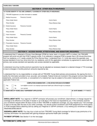 DD Form 2947-3 TRICARE Young Adult Application (Overseas), Page 3