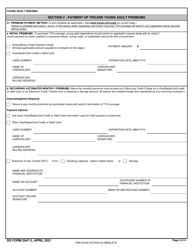 DD Form 2947-3 TRICARE Young Adult Application (Overseas), Page 4