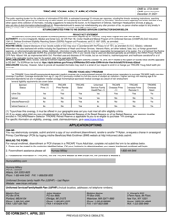 DD Form 2947-1 TRICARE Young Adult Application (East)
