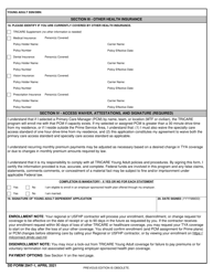 DD Form 2947-1 TRICARE Young Adult Application (East), Page 3