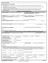DD Form 2947-2 TRICARE Young Adult Application (West), Page 2