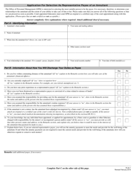 Form RI20-7 Representative Payee Application, Page 2