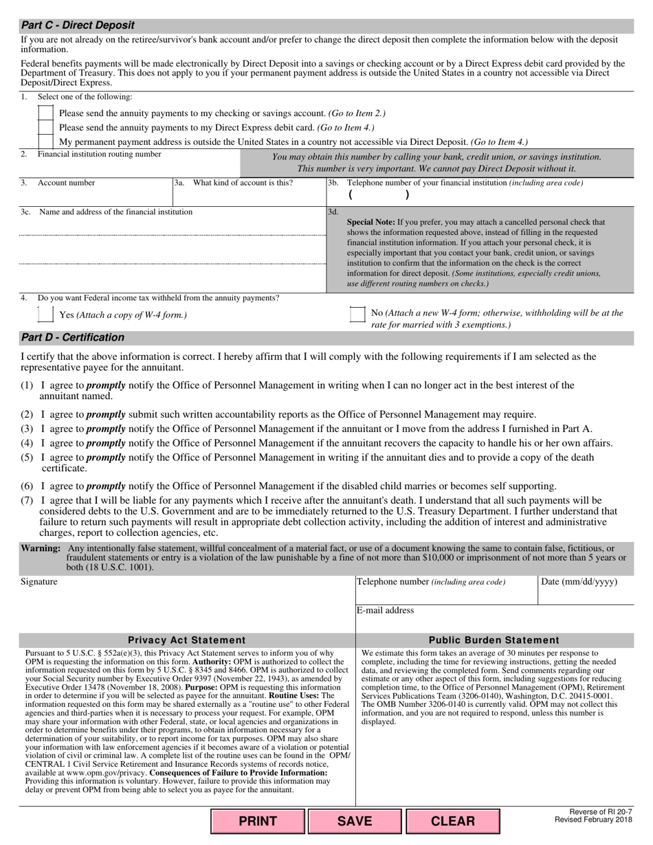 Form RI20-7 - Fill Out, Sign Online and Download Fillable PDF ...