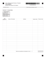 Form BD-01 Biodiesel Manufacturer Tax Report - Rhode Island, Page 2