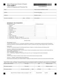 Form UORF-1 Uniform Oil(response and Prevention Fee - Rhode Island