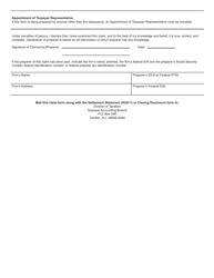 Form A-3128 Claim for Refund of the Estimated Gross Income Tax Payment for the Sale of New Jersey Real Estate - New Jersey, Page 2