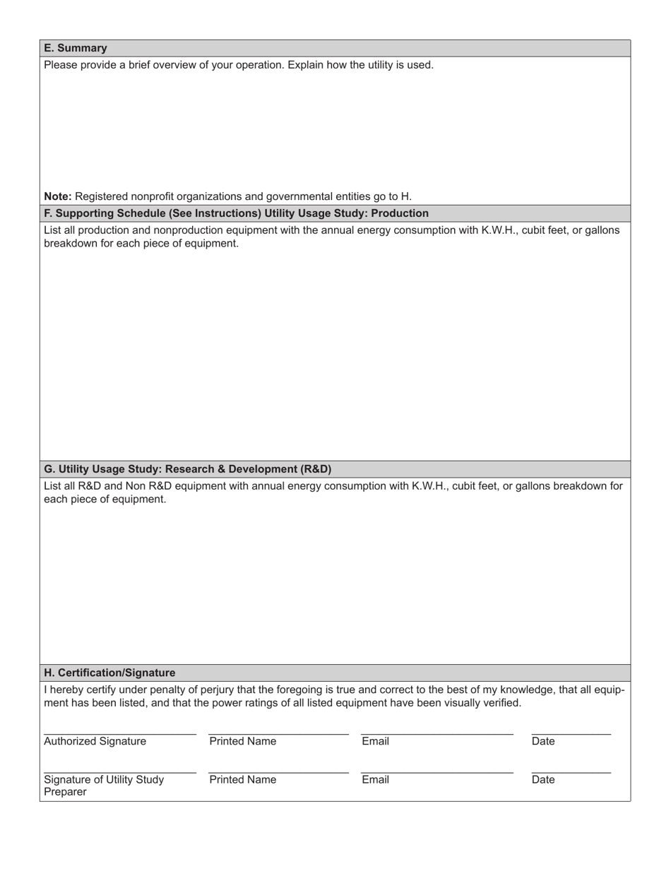 Form ST-200 (State Form 48843) Utility Sales Tax Exemption Application for Purchase of Metered Utility or Telecommunication Services - Indiana, Page 2