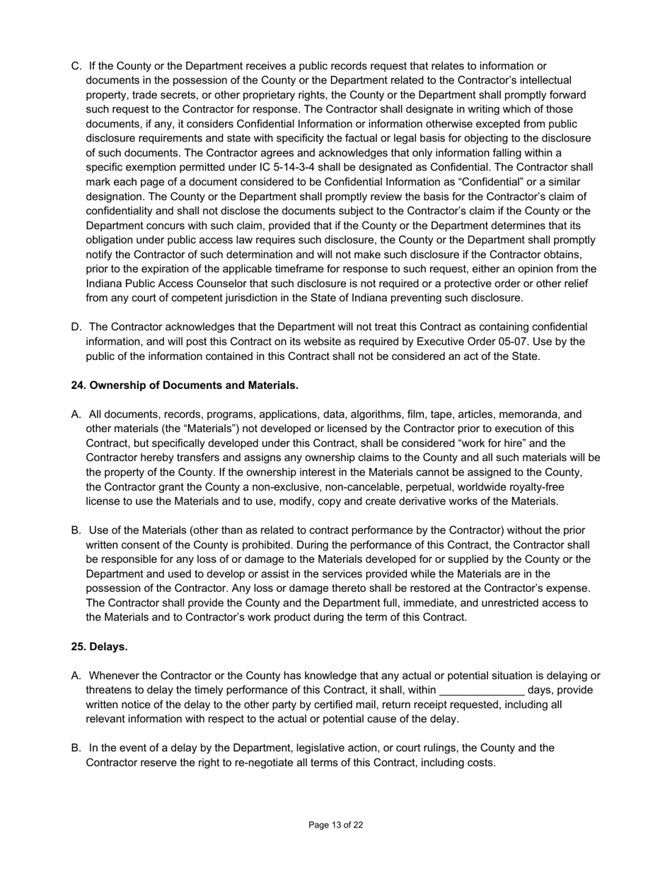 State Form 55932 Prescribed Contract for Cyclical Reassessment - Indiana, Page 13