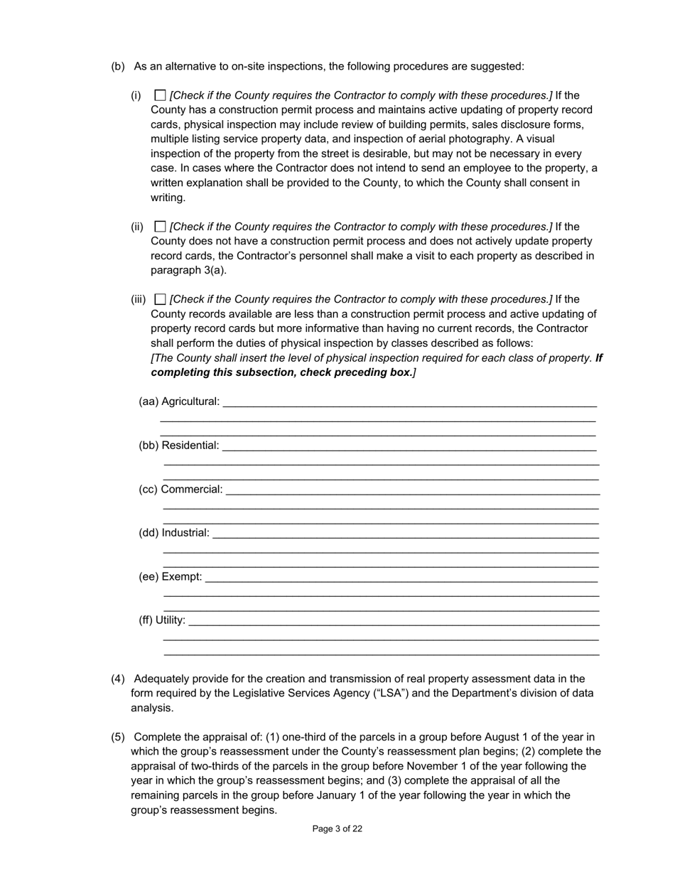 State Form 55932 Prescribed Contract for Cyclical Reassessment - Indiana, Page 3