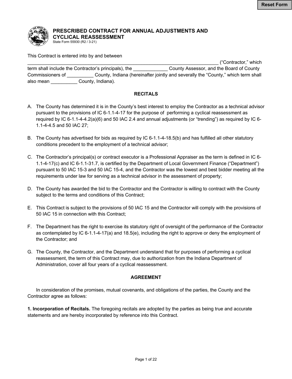 State Form 55930 Download Fillable PDF or Fill Online Prescribed ...