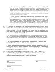 CAP Form 70-10 Hold Harmless Agreement for Loss or Damage to Privately-Owned Aircraft, Page 2