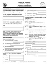 USCIS Form G-845 SUPPLEMENT Verification Request