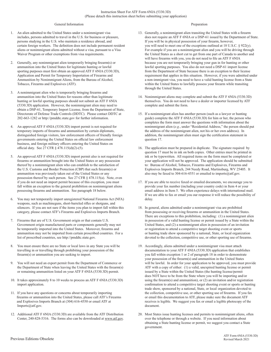 ATF Form 6NIA (5330.3D) - Fill Out, Sign Online and Download Fillable ...