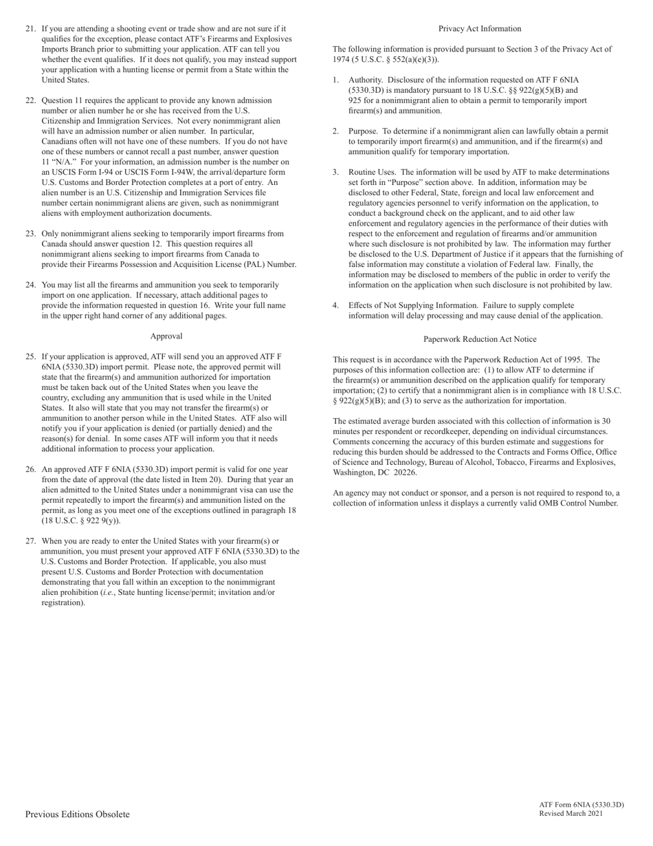 ATF Form 6NIA (5330.3D) - Fill Out, Sign Online and Download Fillable ...
