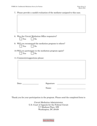 Form 28 Confidential Mediation Survey for Parties, Page 2