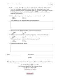 Form 29 Confidential Mediator Report, Page 2