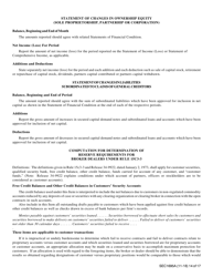 Instructions for Form X-17A-5, SEC Form 1695A Part II Focus Report, Page 14