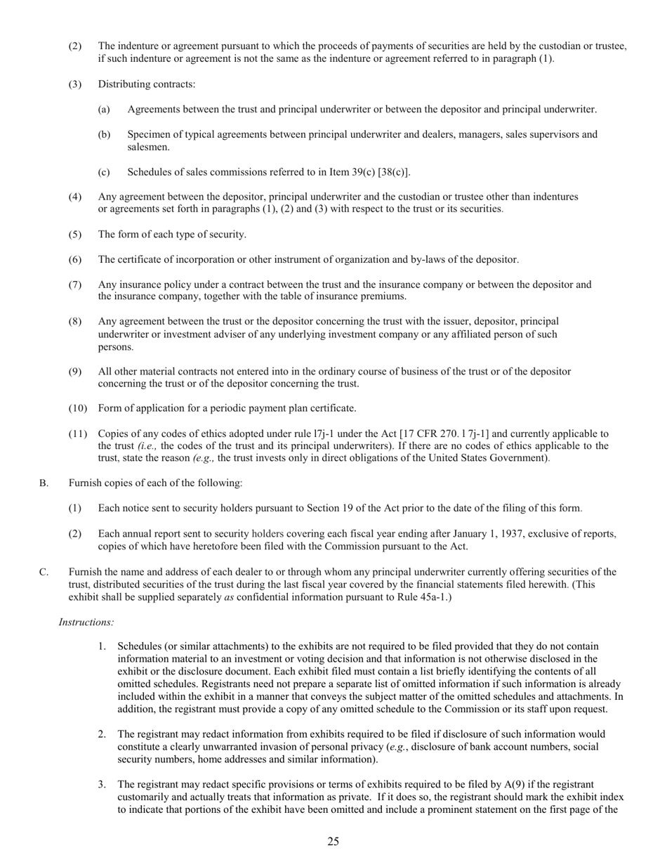 SEC Form 0977 (N-8B-2) Registration Statement of Unit Investment Trusts Which Are Currently Issuing Securities, Page 27