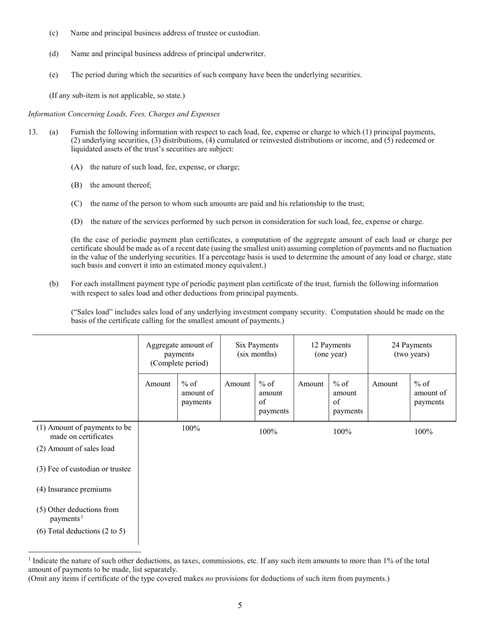 SEC Form 0977 (N-8B-2) Registration Statement of Unit Investment Trusts Which Are Currently Issuing Securities, Page 7