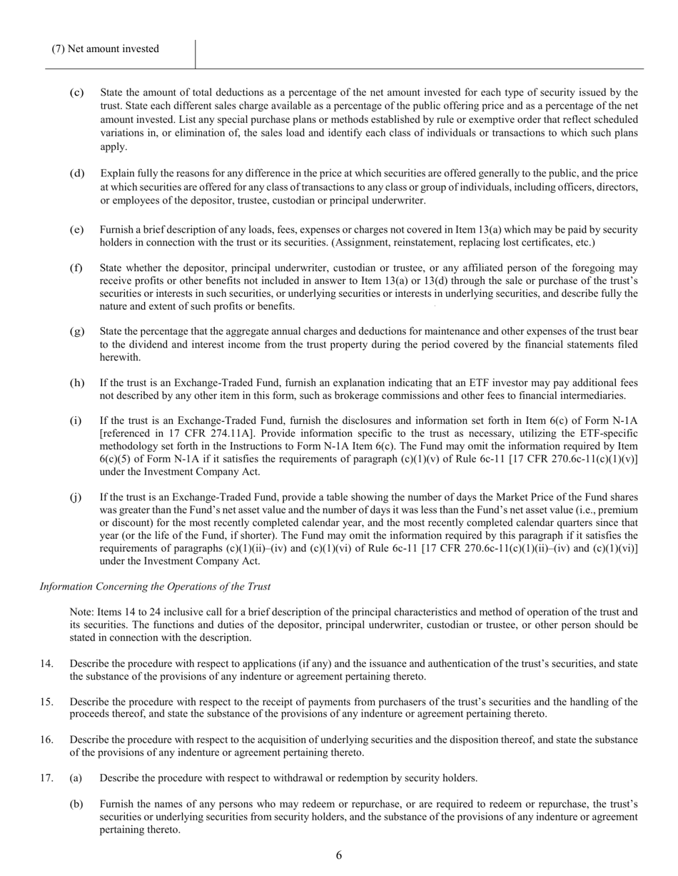 SEC Form 0977 (N-8B-2) Registration Statement of Unit Investment Trusts Which Are Currently Issuing Securities, Page 8