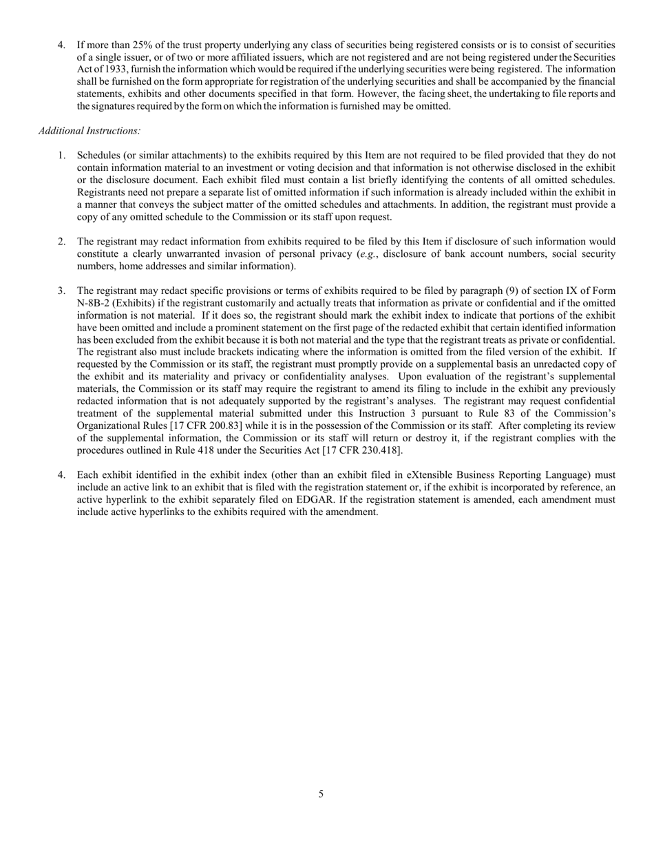 SEC Form 649 (S-6) Registration Under 1933 Act of Securities of Unit Investment Trusts Registered on Form N-8b-2, Page 5