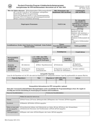 Document preview: SBA Form 2483 PPP First Draw Borrower Application Form (German)
