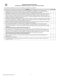 SBA Formulario 2483 Programa De Proteccion De Pago Formulario De Solicitud Del Prestatario (Spanish), Page 2